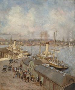 An Der Landungsbrucke by Viggo Jastrau