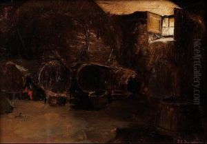 Interior De Bodega De Vino Con Barricas by Eliecer Jaureguizar