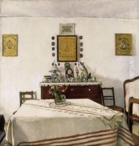 Living Room In A Peasant House In Szolnok by Pal Javor