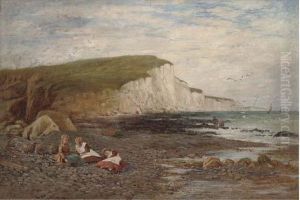 Children On The Beach by William Samuel Jay