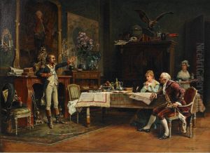 Fighting His Battles Over Again - Just Fromausterlitz by Paul Leon Jazet