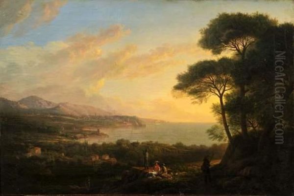 Vue Du Rivage Nord De Marseille Et De L'entree Du Port Prise Des Hauteurs Du Cap Pinede. - view 1
