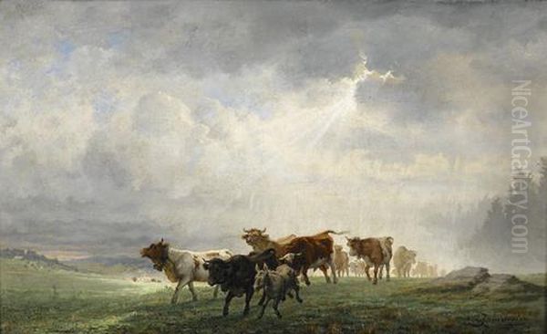 Vaches Chassees Par L'orage - view 1