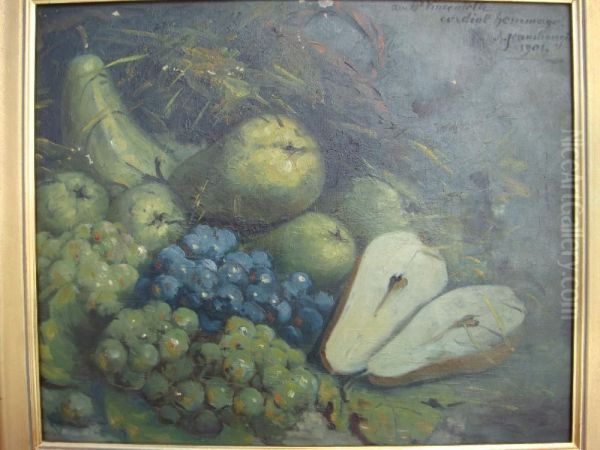 Nature Morte Aux Poires Et Raisins - view 1