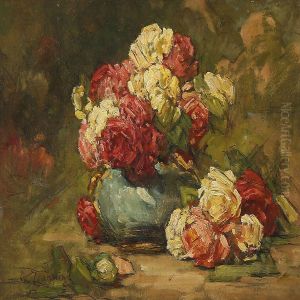 Roses In A Vase by Georges Jeannin
