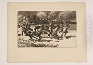 Joueurs De Polo. 1911. by Pierre Georges Jeanniot