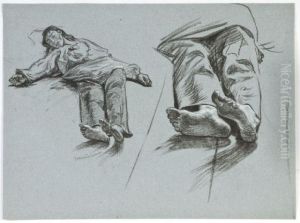 Deux Etudes Pour Un Personnage Endormi by Pierre Georges Jeanniot