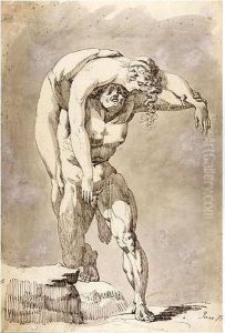 Study Of A Man Carrying A Woman