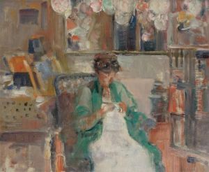 Interior With Woman In An Armchair by Marcel Jefferys