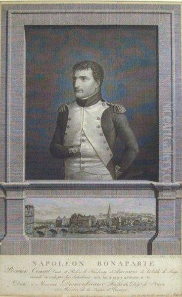 Napoleon Bonaparte, Premier Consul, Visite Et Releve Le Faubourg D'amercoeur De La Ville De Liege. - view 1