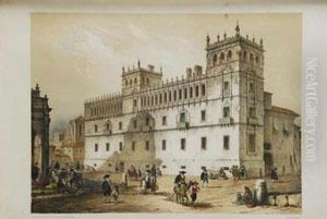 Vista Del Palacio Del Conde De Monterrey / Vista Del Palacio De Los Duques Del Infantado by Jenaro Perez Villamil