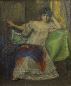 Lady In Her Boudoir by Jeno Jendrassik