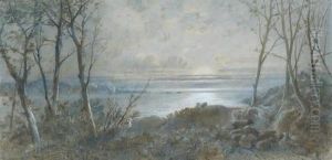 The Flock At Sunset by Joseph John Jenkins