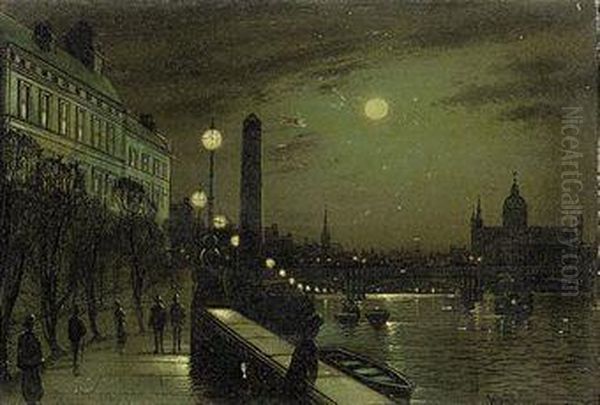 The Thames Embankment, London - view 1