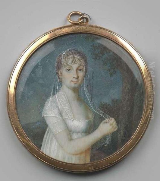 A Potrait Of A Lady In Her Wedding Dress. - view 1