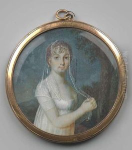 A Potrait Of A Lady In Her Wedding Dress. by Lady L. Jenkinson