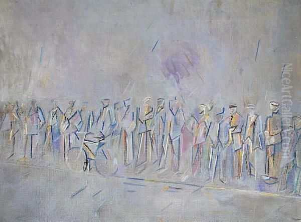 Queue Of The Unemployed - view 1