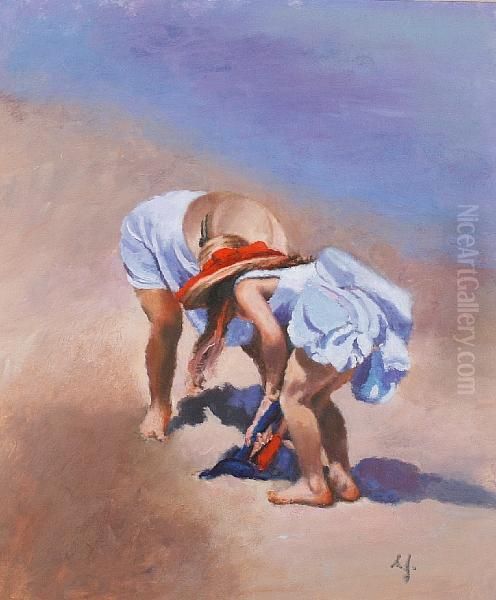 Two Girls On A Beach - view 1