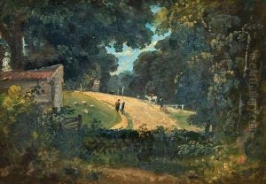 Driveway To A Grand House, Hampstead by William George Jennings