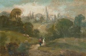 Highgate Church, From Hampstead by William George Jennings