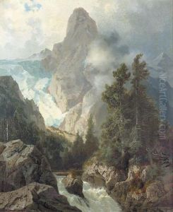 Rosenlaui-gletscher Und Wellhorn
