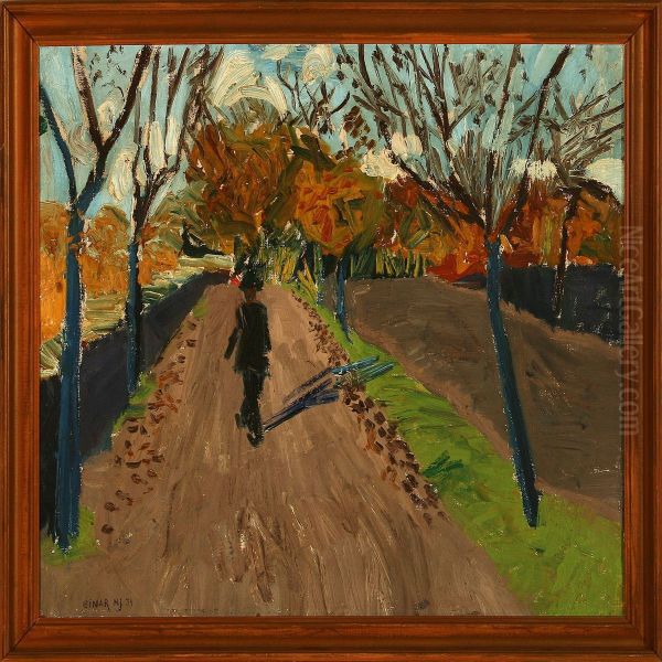 Scenery Withwalking Man - view 1