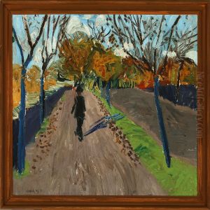 Scenery With A Walking Man Scenery With A Walking Man