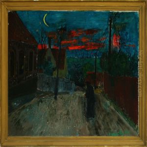 Nightscenery From A City by Einar Herman Jensen