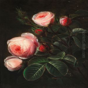 Branches Of Pink Roses by Johan Laurentz Jensen
