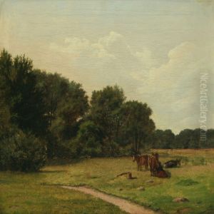 Landscape With Girl by Johannes Jensen