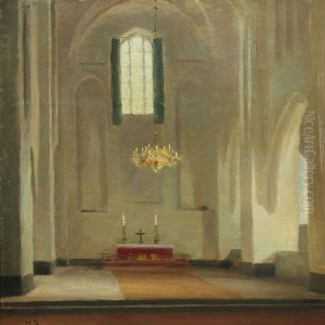 Church Interior From St.mary's Church Inelsinore by Karl Jensen