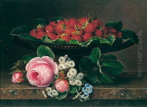 Still Life With Roses And Strawberries - view 1
