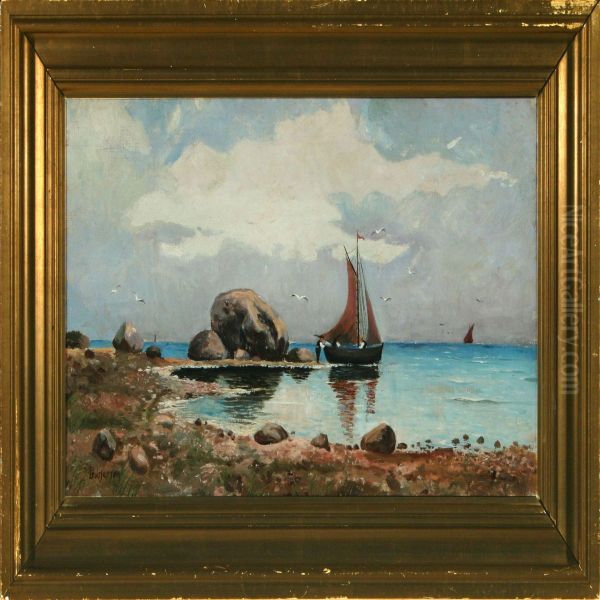 Along The Coast Withfishermen At The Boat - view 1