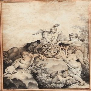 Allegory With Angels And A Lion by P.C. Jensen