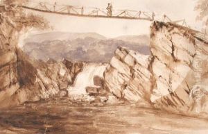 Rogie Fall, Strathpeffer by C A Jenyns