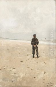 Fischer Am Strand by August Jernberg