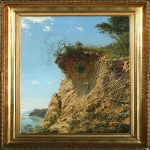 Coastal Scenery With Cliffs by August Andreas Jerndorff