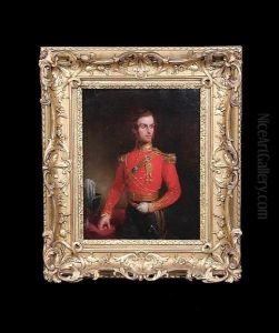 Portrait Of An Officer Of The Somerset Light Infantry by Ambrosini Jerome