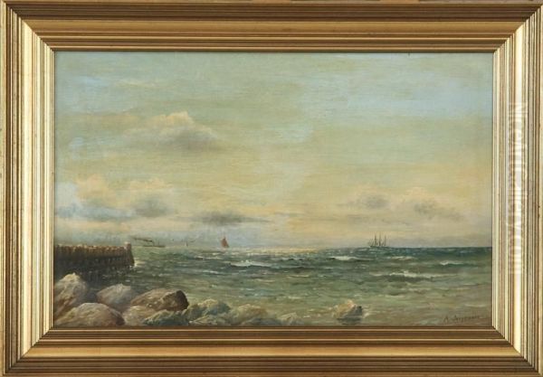 Coastal Scenery With Ships - view 1
