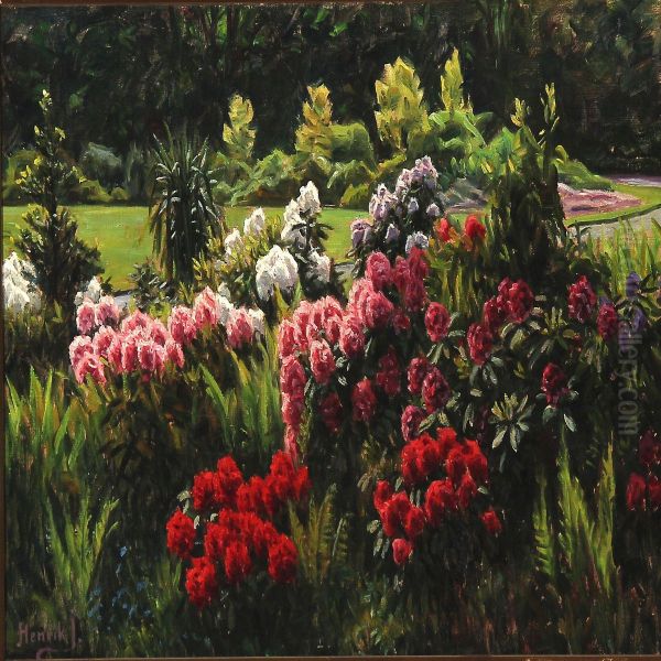 Park With Blooming Rhododendron - view 1