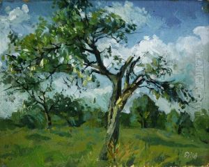 Wiesenlandschaft Mit Baumen by Carl Ludwig Jessen