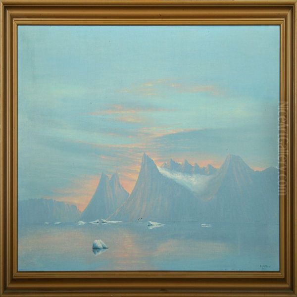 Landscape From Greenlandwith Icebergs - view 1