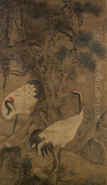 Cranes And Pine - view 1