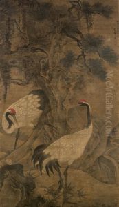 Cranes And Pine Cranes And Pine