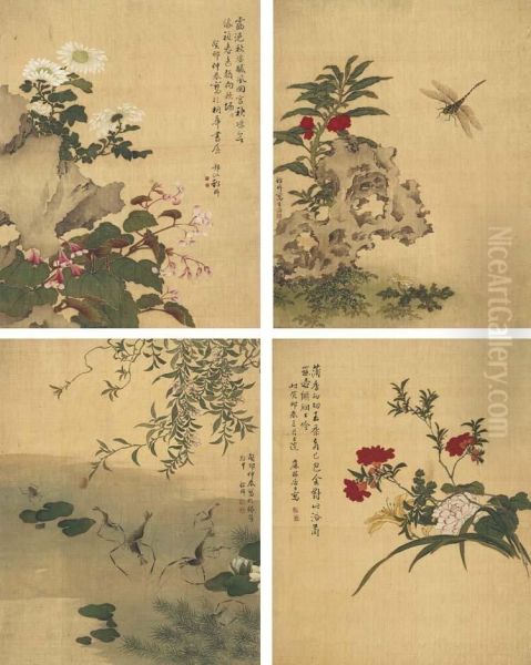 Flowers, Birds, Insects, And Rock - view 1