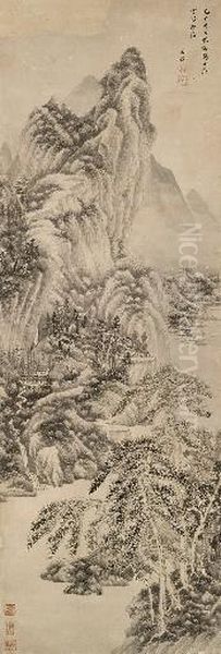 Pine In The Cloudy Mountains - view 1