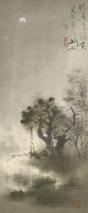 Boat Under Moonlight by Gao Jianfu