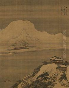 Mountains And River After Snow