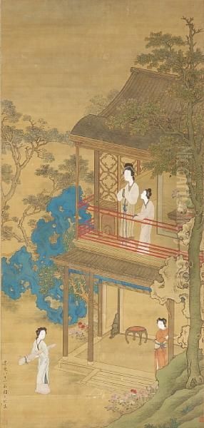 Ladies In Garden - view 1