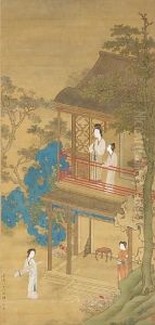 Ladies In Garden by Gu Jianlong
